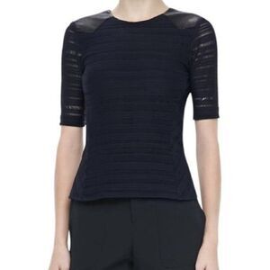 Rag & Bone Basha Lamb Leathe Blouse Top Size M